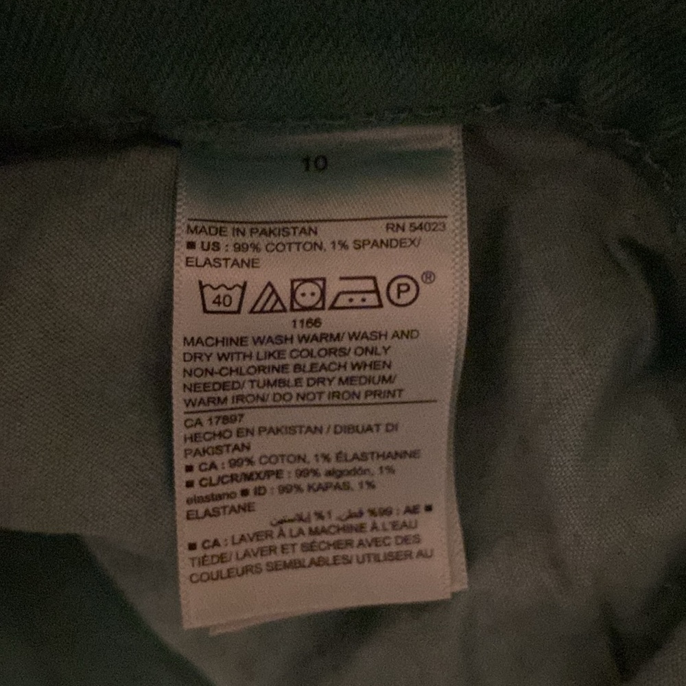 NWOT Old Navy Turquoise Mid Rise Boyfriend Distressed Denim Jeans Size 10‎ - Picture 12 of 13